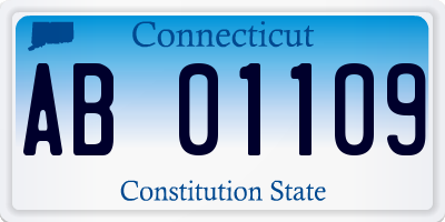 CT license plate AB01109