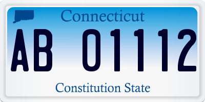 CT license plate AB01112