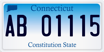 CT license plate AB01115