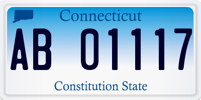CT license plate AB01117