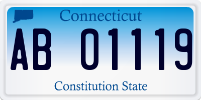CT license plate AB01119