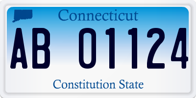 CT license plate AB01124