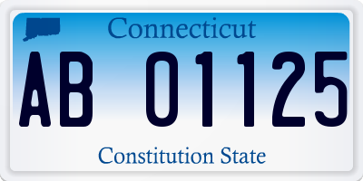 CT license plate AB01125