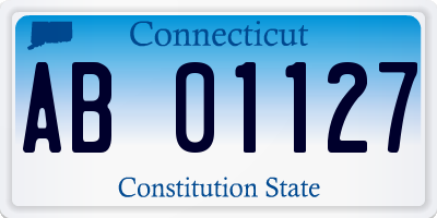 CT license plate AB01127