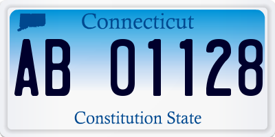 CT license plate AB01128