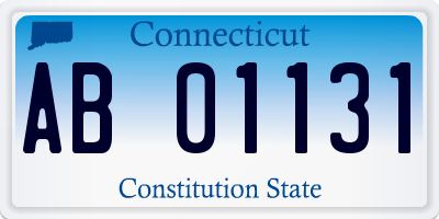 CT license plate AB01131
