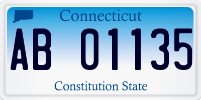 CT license plate AB01135