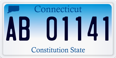 CT license plate AB01141