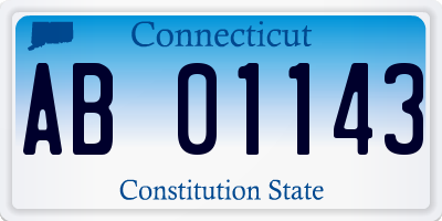 CT license plate AB01143