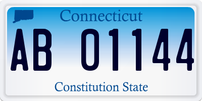 CT license plate AB01144