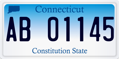 CT license plate AB01145