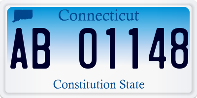 CT license plate AB01148