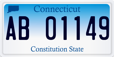 CT license plate AB01149