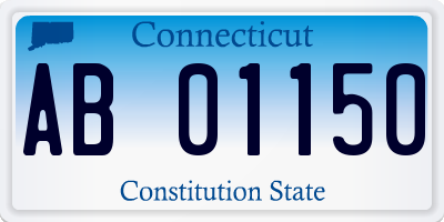 CT license plate AB01150