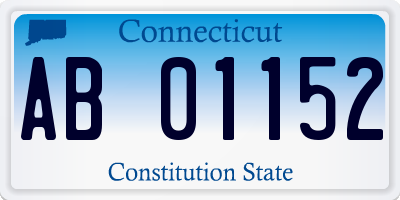 CT license plate AB01152