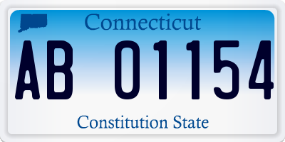 CT license plate AB01154