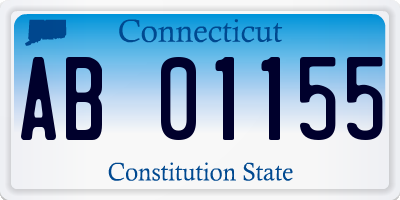 CT license plate AB01155
