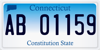 CT license plate AB01159