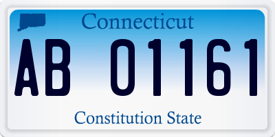 CT license plate AB01161