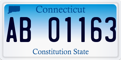 CT license plate AB01163