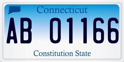 CT license plate AB01166