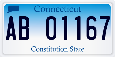 CT license plate AB01167