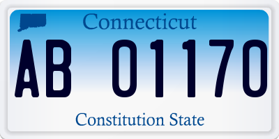 CT license plate AB01170