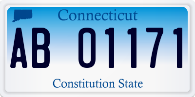 CT license plate AB01171