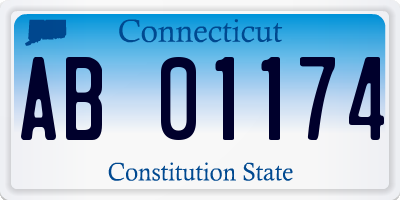 CT license plate AB01174