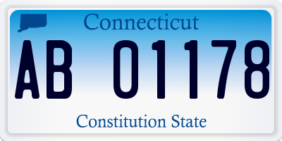 CT license plate AB01178