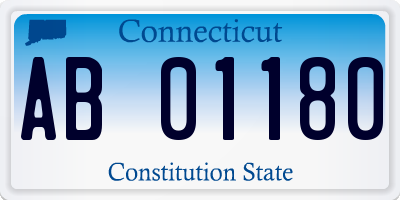 CT license plate AB01180