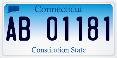 CT license plate AB01181