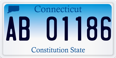 CT license plate AB01186