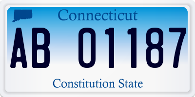 CT license plate AB01187