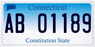 CT license plate AB01189