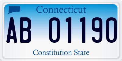 CT license plate AB01190