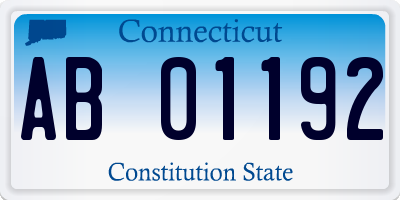 CT license plate AB01192