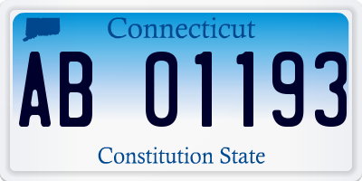 CT license plate AB01193