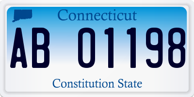 CT license plate AB01198