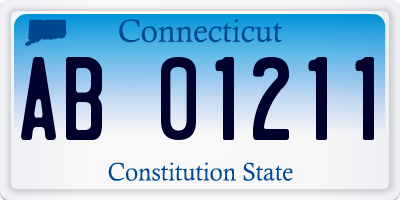 CT license plate AB01211