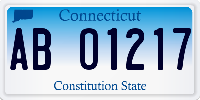 CT license plate AB01217