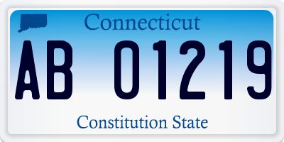 CT license plate AB01219