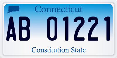 CT license plate AB01221