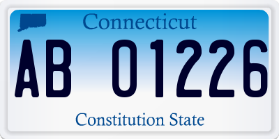 CT license plate AB01226