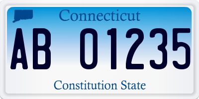 CT license plate AB01235