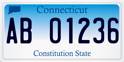 CT license plate AB01236