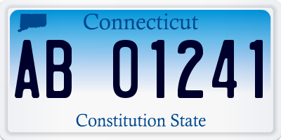 CT license plate AB01241