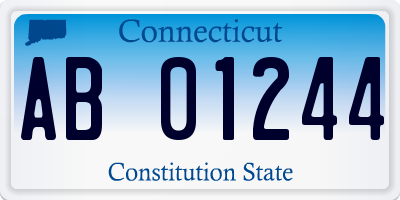 CT license plate AB01244