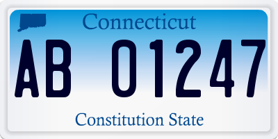 CT license plate AB01247