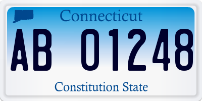 CT license plate AB01248